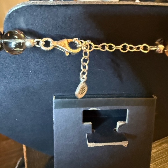 Lime Green Turquoise and Smokey Quarts Necklace - Picture 6 of 7